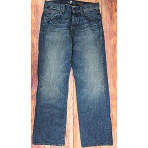 7 For All Mankind Mens Relaxed Fit Jeans 32x34 Blue Denim